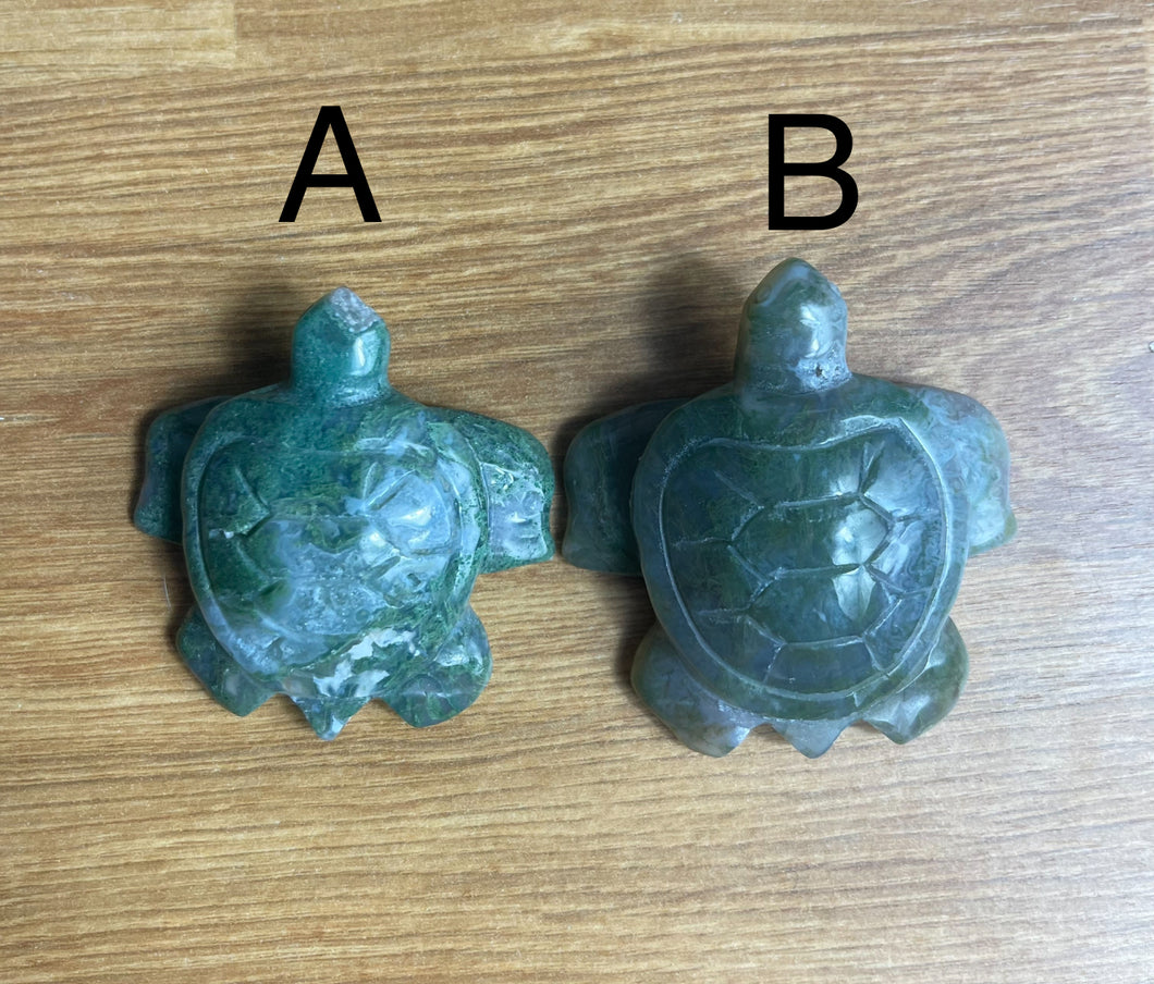 Moss Agate Turtles