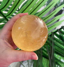 Load image into Gallery viewer, Large Yellow honey calcite Sphere
